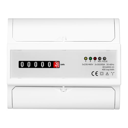 Wattmètre triphasé sur rail DIN 100A 7 modules large IP51 - 3