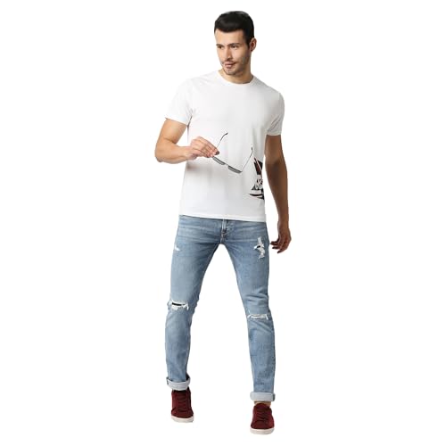 Image of Pepe Jeans Men's Mid Rise Vapour Slim Fit Mid Waist ly Washed Jeans