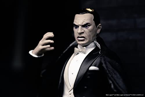 Jada- Figura articulada Bela Lugosi Drácula, 15cm, Packaging Premium Coleccionista, Manos y Cabeza Intercambiables, 20 Puntos Articulados, Monsters Universal, A partir de 13 Años (253251020)