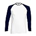Produktbild Fruit of the Loom - Kontrast Langarm-Shirt "Baseball Longsleeve T" XXL,White/Deep Navy