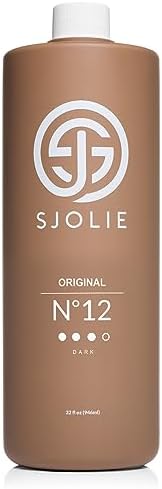 SJOLIE Spray Tan Solution - No. 12 - Dark Hydrating Tanning Spray | Sunless Tanner for a Rich Bronze, Long Lasting, All Natural Spray Tan (32oz)