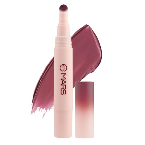 Image of MARS Lip Fuzz Blurring Lip Cream with Cushion Tip Applicator | Paraben-Free | Air-Soft Matte Lipstick | Blurred Finish | One Swipe High Color Payoff | 3 ml (05-VELVET RUSH)