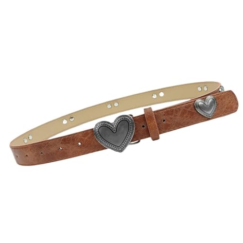 Unique Heart Pattern Waist Belt Stylish Adjustable Length Aesthetic Waistband for Dating Night