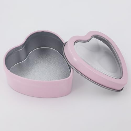 Latas de metal con corazón para recuerdos de bodas y detalles creativos 5