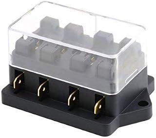 Mintice Car Vehicle Auto 4 Way Blade Fuse Holder Circuit Standard ATO Blade Fuse Box Block Holder 12V 24V Waterproof Protection Truck Automotive