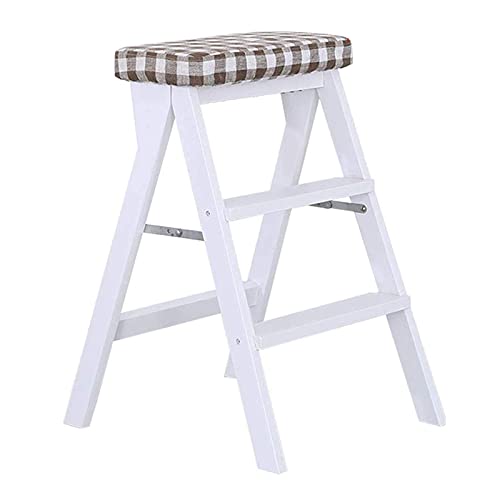 Taburete de madera maciza DASHADAO con diseño de escalera creativa 2