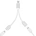 Produktbild ZERKAR Kopfhörer Adapter für iPhone AUX Audio Splitter, 2 IN 1 Kopfhöreranschluss Adapter Dongle Jack für iPhone Klinkenadapter, Kompatibel mit iPhone 12, 11, XS MAX, XR, X, 8, 7, 6, iPad