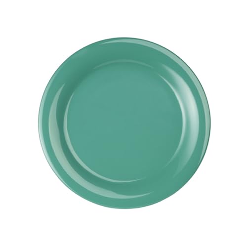 Thunder Group リムプレート 直径26.9cm 丈夫な業務用 メラミン食器 中皿 大皿 シンプル 割れにくい 食洗機対応 グリーン CR110GR