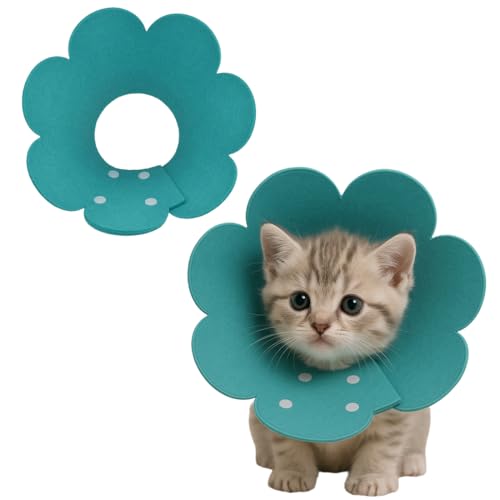 KEWUF 1 Cône Collerette en Plastique Protecteur de Cou Réglable pour Chat Collier Chien Cône...