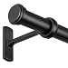 1 Inch Curtain Rods 48 to 86-Inch, Curtain Rods for Windows 48 to 84, Hanging Curtain Rod&Wall Mount with Brackets, Outdoor Curtain Rod, Curtain Rods for Windows 48 to 86-Inch: Black