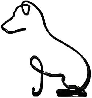 UBSS Abstract Metal Wire Dog Sculpture - Dog Minimalist Art Sculpture, for Living Room Bedroom, Home Office Decor (C-French Bulldog)