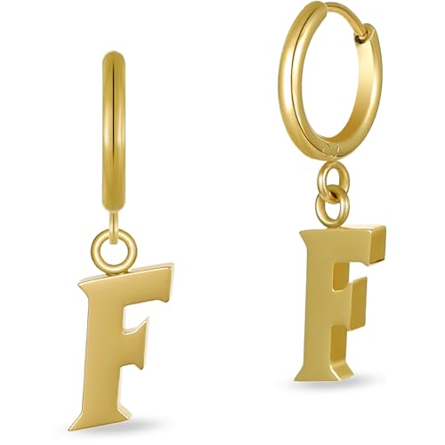 Stone Armory Earrings for University of Florida Jewelry Gifts for Women, Graduation – Stainless Steel Skin-Friendly Florida Gators Earrings 18K Gold Finish Florida F Hoops