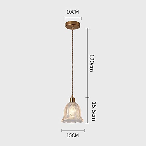 Lámpara de Vidrio Moderna de Suspensión Ajustable Estilo Rustico 4