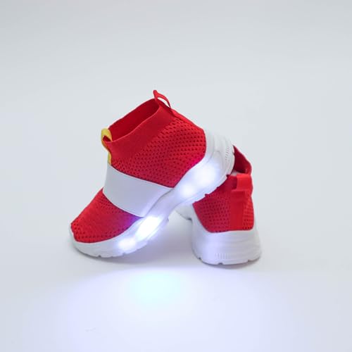 Sonic Light Up Shoes, Sonik Shoes for Boys and Girls with Light up LED Sole, Lightweight and Breathable Sonik Sneakers for Running and Walking, Toddler and Youth Sizes3