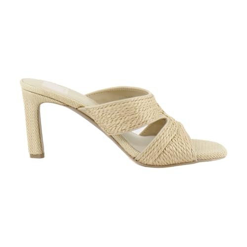 Image of Natural Raffia GITEL Heels by DOLCEVITA