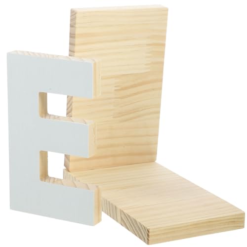 HOODANCOS Soporte De Libros De Madera Letra Organizador Reutilizable para Escritorio Almacenamiento Elegante para Libros Documentos para Estudio Decoración Infantil