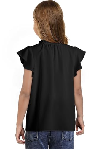 Image of DOKOTOO KIDS Girls Short Sleeve Blouse Dress Shirt Top Size 7-15 Years Old