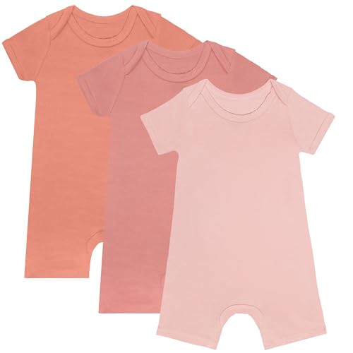 Image of Gaiibbt Baby Rompers Short Sleeve with Snap Closure Infant Clothes