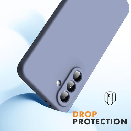 Image of DIZORO Microfiber Candy Case for Samsung A36 5G Smooth Touch Cushion Liquid Soft Silicone Gel Rubber Phone Cases Non-Slip Full Body Protective Shockproof Back Cover (Lavender Grey.)