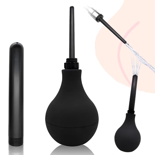 Sadodo 320ML Einlauf Birne Darmreinigung + Analdusche für Analverkehr,Duschreiniger aus Silikon,Klistier Douche,Klistier Vaginal Spülung Irrigator Anal Dusche Enema Sexspielzeug für Männer Frauen