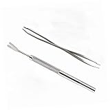 FONDOTIN 2個ステンレススチール 除去ツール ペット用 ツール 犬 猫用 フォーク型 片口 両口 ピン 軽量 携帯便利 近所の散歩 キャンプ 旅行に適用