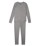 ClimateSmart Boys Long Sleeve Crew Neck and Pant - 2 PC Set-Grey,M