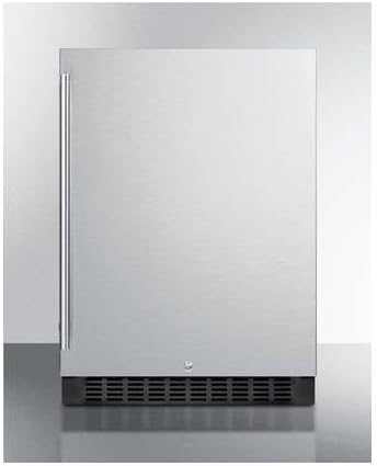 SPR627OS 24" 4.6 Cu. Ft. Capacity Frost-Free Outdoor Compact Refrigerator with Lock Digital Thermostat Professional Handle and Adjustable Glass Shelves in Stainless Steel