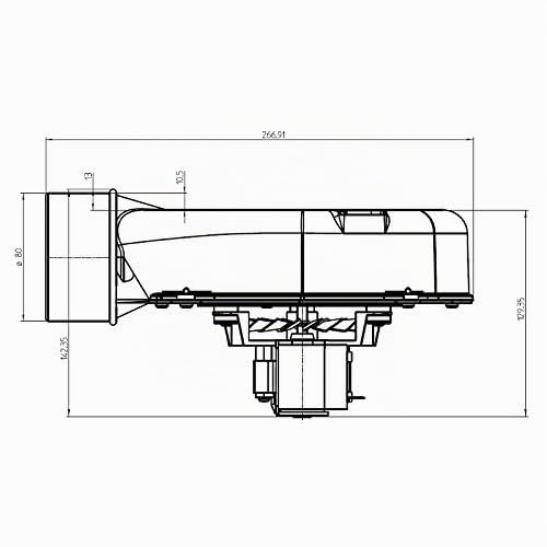 Easyricambi ASPIRATORE ESTRATTORE FUMI STUFE Pellet EMMEVI VFC1 260656X Ventola 150mm