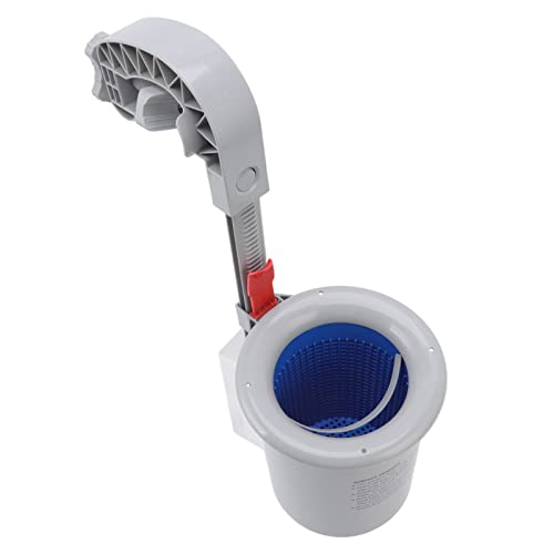 Skimmer di Superficie per Piscina, Pulitore Automatico a Parete in Plastica Grigia, Raccolta Detriti per Filtro Piscina con Contenitore Skimmer Dimensioni 24x15,8cm