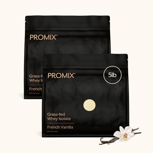 Image of ProMix Nutrition Whey Protein Isolate Powder - Grass-Fed - Post Workout Fitness & Nutrition Shakes, Smoothies, Baking & Cooking Recipes - Gluten-Free & Keto-Friendly - Vanilla - 5 Pound (Pack of 2)
