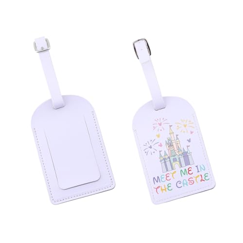 WDW Vacation Icons Luggage Tag Magical Castle Gift Princess Party Gift Weekend Trip Gift Meet Me in The Castle Purse Info Tag (MeetCastleTag-US)