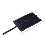 letsinstyle 18 Yards Samt Paspel Schrägband 0.47 Zoll Breite Lippenpaspel Mit Kederkordel Schwarzes Schrägband Für Polsterarbeiten Zum Nähen von Bekleidung Verzieren von Kissen Und Laminat