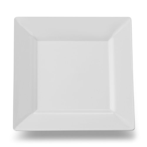 EMI Yoshi EMI-SP6W Square Plastic Dessert Plate, 6.5-Inch, White, 120 Per Case