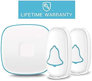 BO YING Wireless Doorbell,1000ft Range with 38 Chimes, 4 Volume Levels with LED