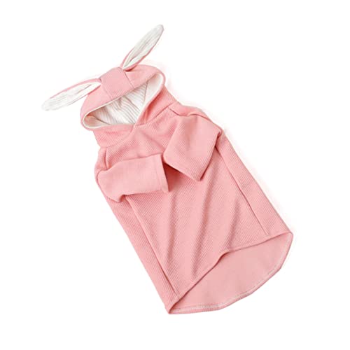 Sweat à capuche lapin protégeant le chiot du froid