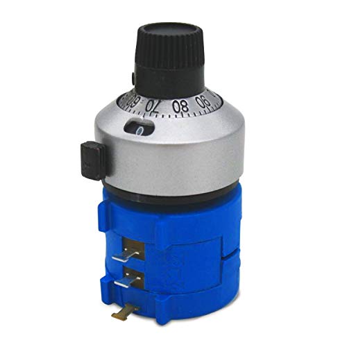 Taiss 3590S-2-101L 100 ohm Potentiometer 10-Turn Multi Turn Rotary Wire Wound Precision Potentiometer, 10 Ring Adjustable Resistor Counting Dial Rotary Knob