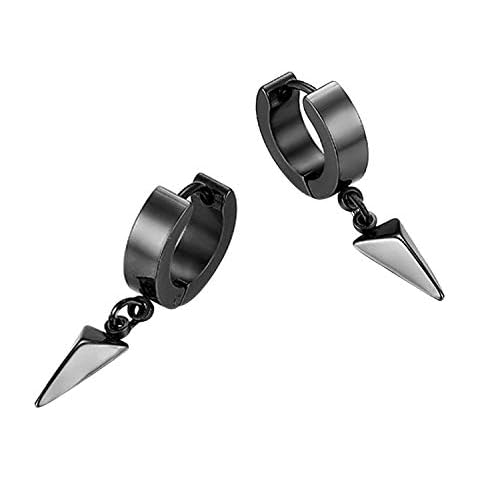 JewelryWe Triangle Pyramid Huggie Earrings Cover