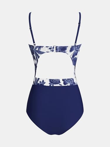 Image of CUPSHE Women's One Piece Swimsuit Plunge V Cutout Bathing Suit