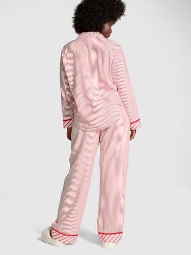 Victoria's Secret PINK Flannel Pajama Set, Long Sleeve Button Down Shirt & Pants, Sleepwear for Women (XS-XXL)2