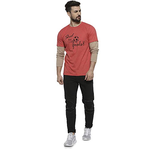 Image of CAHOOT Men's Activewear T-Shirt for Casual Wear | Crew Neck | Short Sleeve | Pull On Closure | Jersey T-Shirt Crafted with Comfort Fit for Everyday Wear