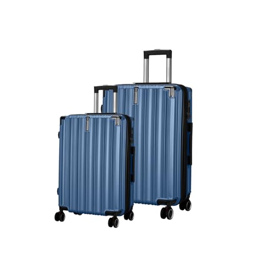 Image of Maleta Nova Cabin and Check-in Medium Luggage| TSA Lock, 8 Spinner Shock-Absorbing Wheels | Trolley Bags for Travel Set of 2 | Suitcase | Luggage Bags for Travel (Blue, Set of 2 (Small-Medium))