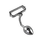 KISS YOU アナルフック アナルプラグ ペニスリング付 ステンレス 金属 二重使用 SM アナル拡張器 アナル開発 男女兼用 取り外し可 大人のおもちゃ (40mmスーツ)