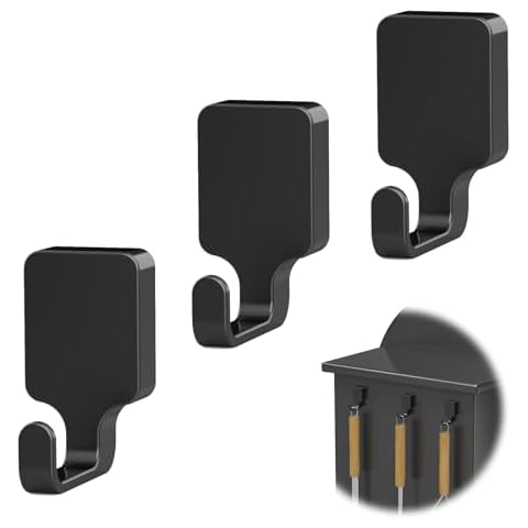Sirozi 3 Pcs Magnetic Grill Hooks, Magnetic Hooks for Traeger Grills, Rust Proof Outdoor Magnetic Hooks, Suit for Pellet Smokers for Hanging Barbecue Tools, Kitchen, Outdoor Hanging Cover