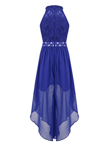 Kids Sleeveless Romper Gown Sequined Lace Bridesmaid Party Flower Girls Dress for Special Occasion2