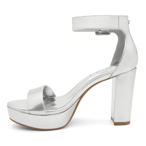 Image of Herstyle Women's Chunky Platform Heels - 4 Inch Block Heeled Sandals, Open Toe Dressy Strappy Heels with Ankle Strap for Wedding, Prom, Party & Graduation