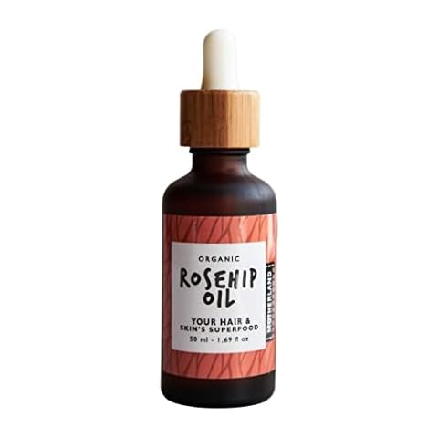 Motherland Organics Rosehip Oil for Face Body Hair - Effective Facial & Nail Oil, Organic Carrier Oil for Women, for Scar Treatment & Stretch Marks Cover