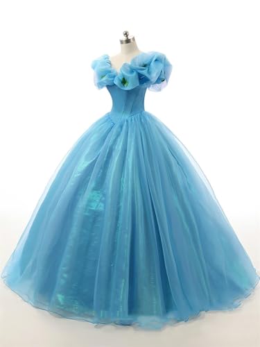 Image of Women's Off Shoulder Quinceanera Ball Gowns Masquerade Princess Long Prom Formal Evening Party Dress