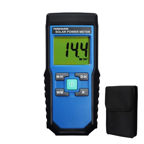 Solar Power Meter, Digital Solar Irradiance Meter Solar Energy Meter, Handheld Solar Power Meter...