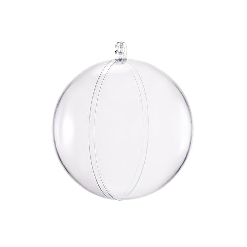 Boules décoratives en plastique transparent 50 mm clipsables et solides