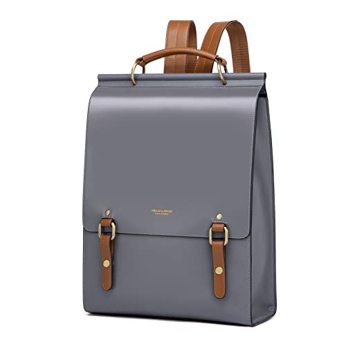 Cnoles Leather Backpack Purse For Women Fashion Ladies Vintage Bags Casual College Travel Backpacks Large bag Grey